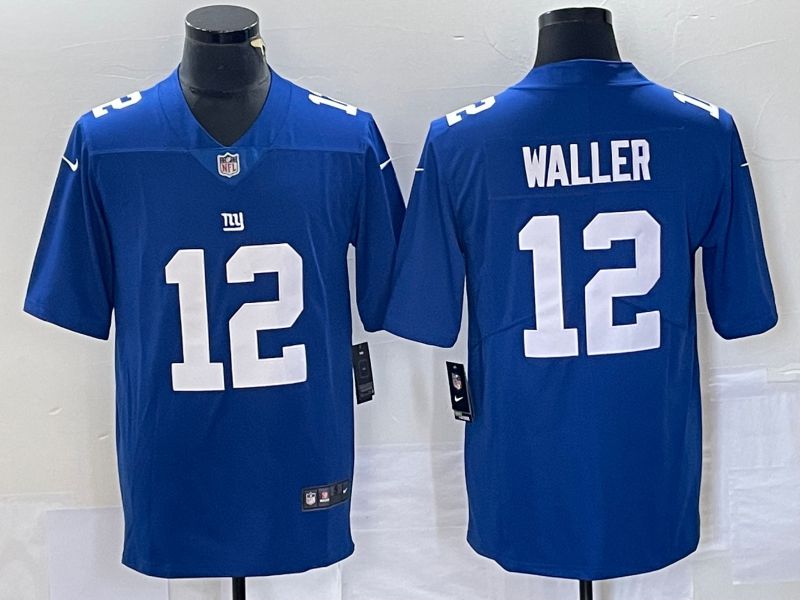 Men New York Giants #12 Waller Royal Nike Vapor Limited NFL Jersey